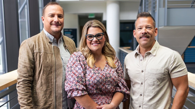 MPR News meteorologists Ben Cathey, Sven Sundgaard and Mandy Thalhuber
